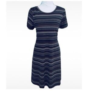 Lularoe Striped Carly Dress No Pocket Swing Loose Fit Comfy Stretch XS